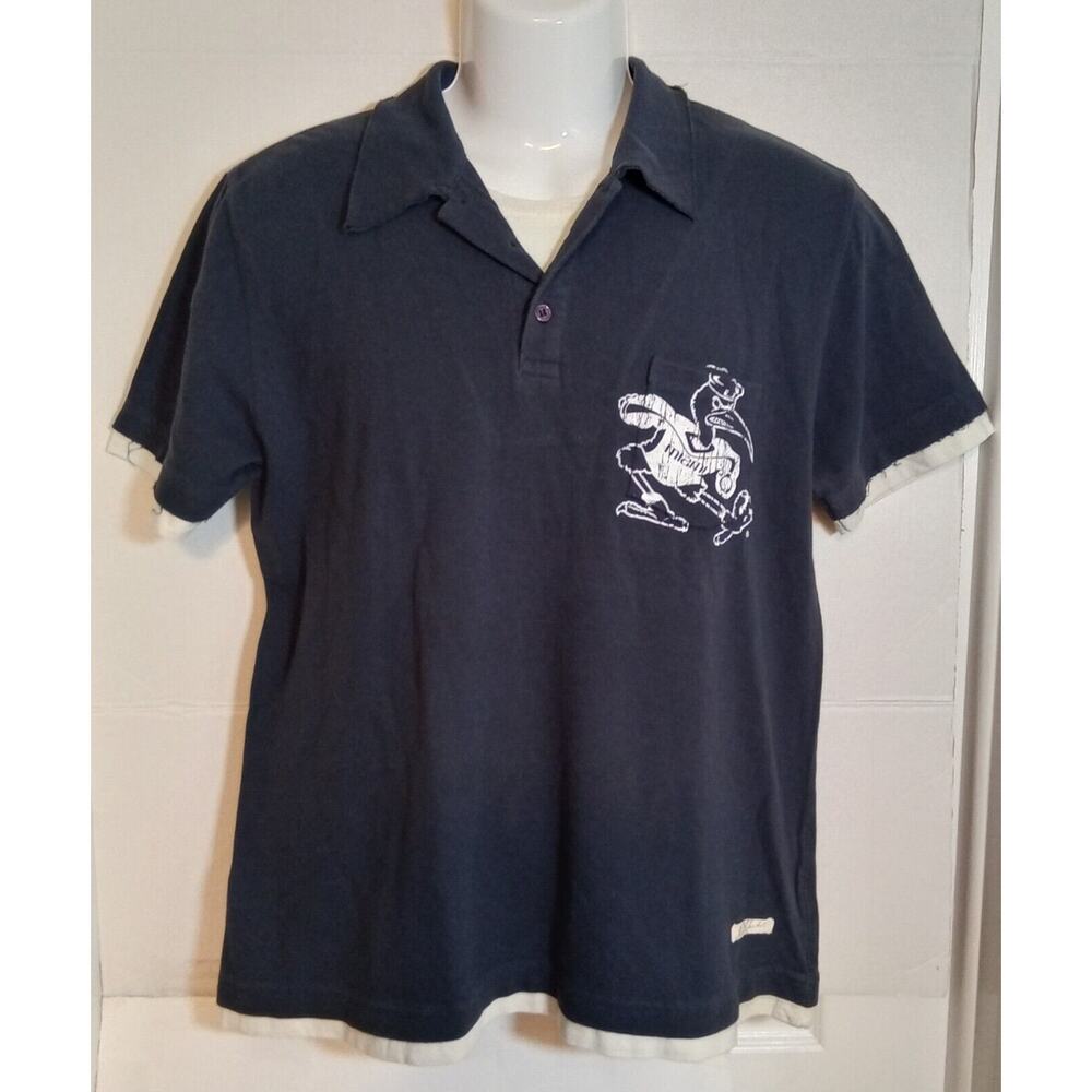 Miami Hurricanes Red Jacket Blue Polo Women's Large